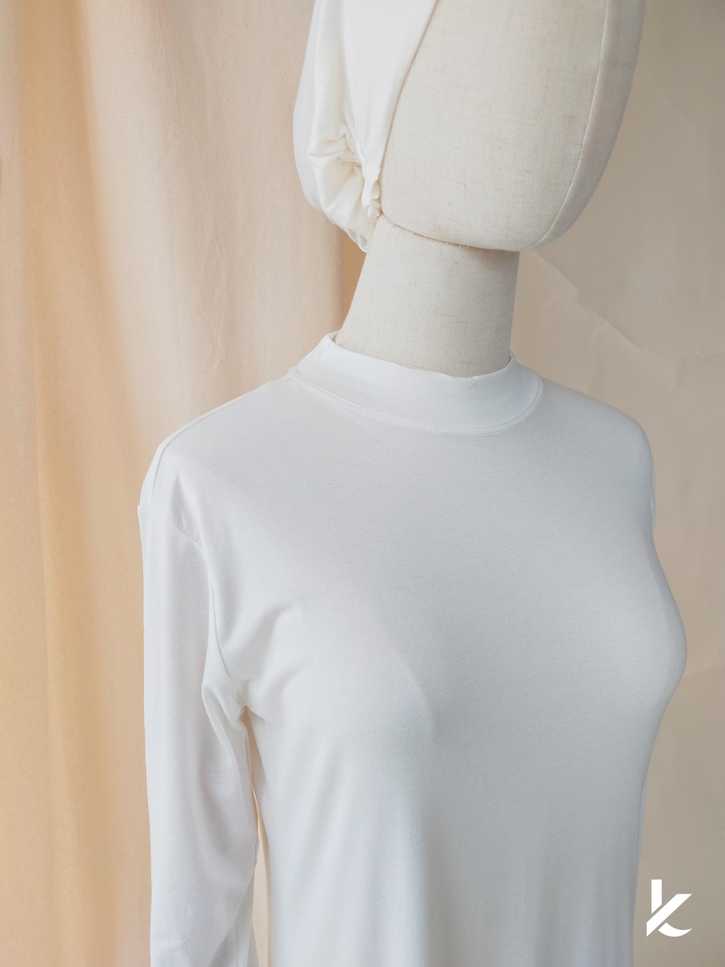 Innerwear Long Dress Sleeve Shirt in Off White