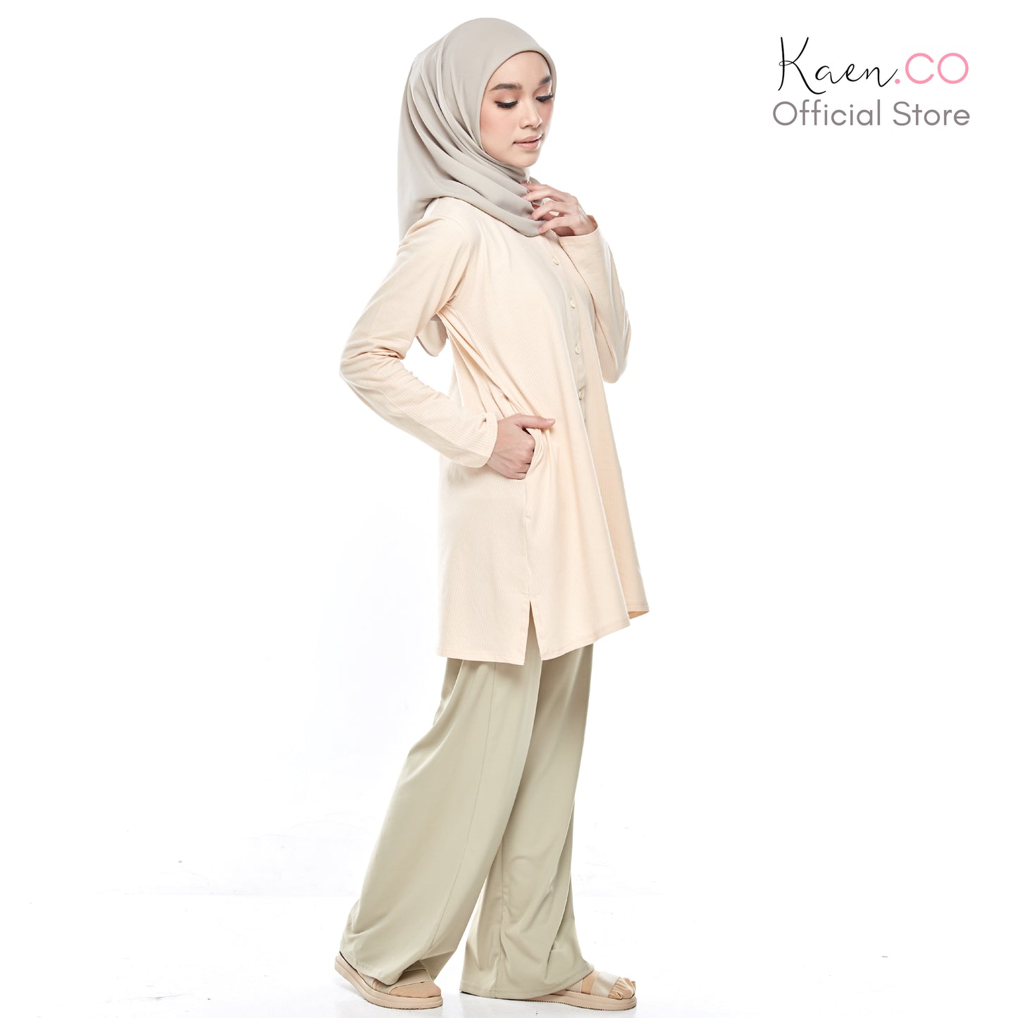 FEIV Long Cardigan Blouse in Cream (Top)