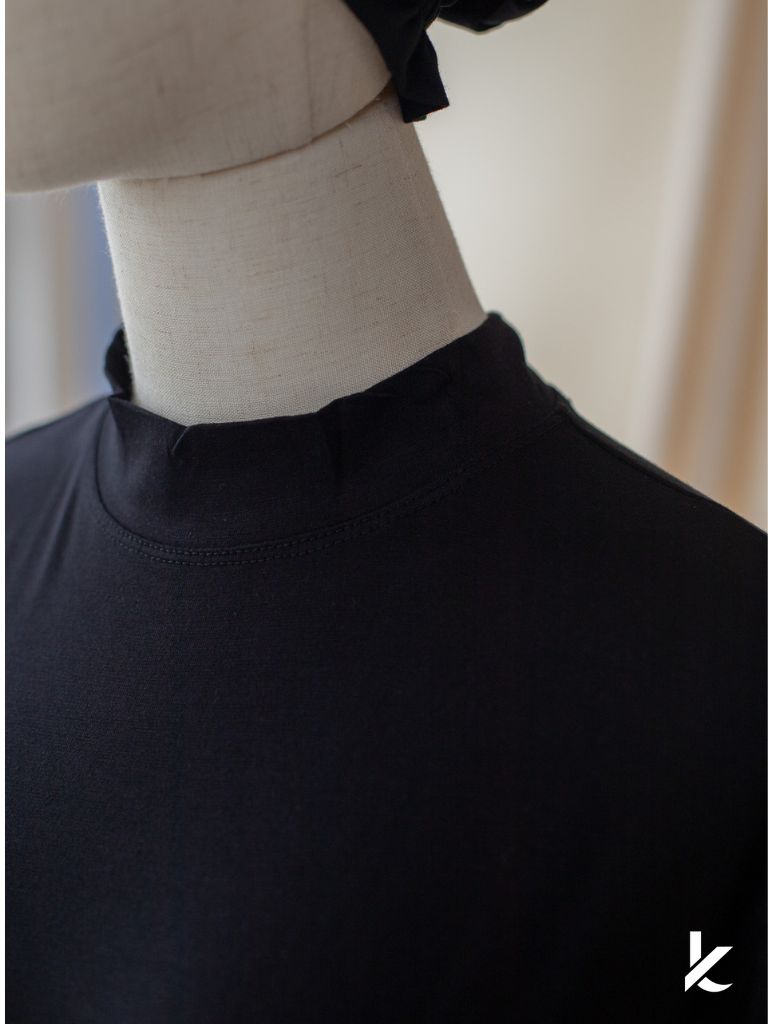 Innerwear Long Dress Sleeve Shirt in Black