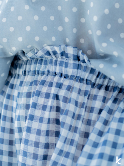 Ordinaire Pant in Blue Gingham