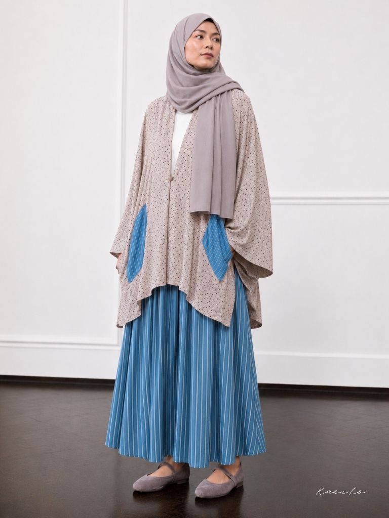 Kaori Skirt  in Dune Blue