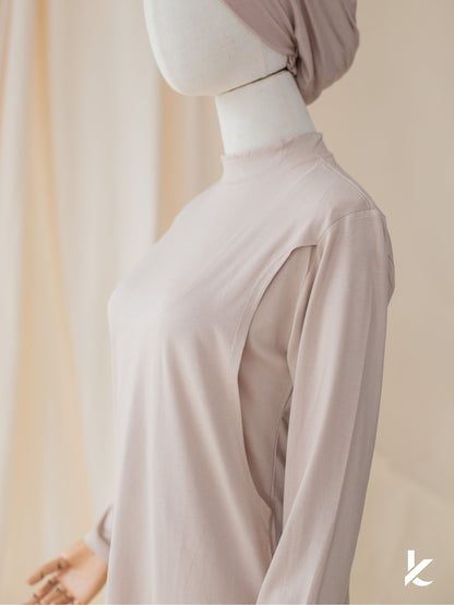 Innerwear Long Sleeve Nursing Shirt in Bobby Brown