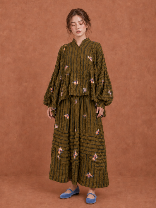 Set Crinkie in Olive Grove
