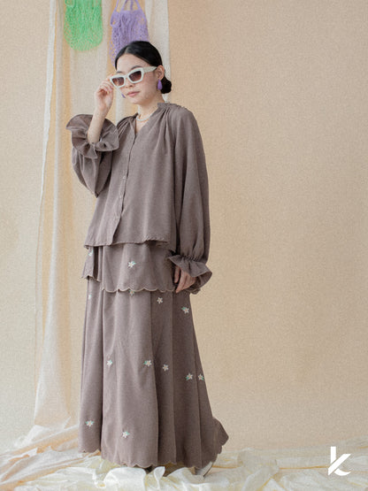 Ruya Embroidery Set in Chocolate Milk