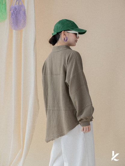 Candys Top in Moss Green