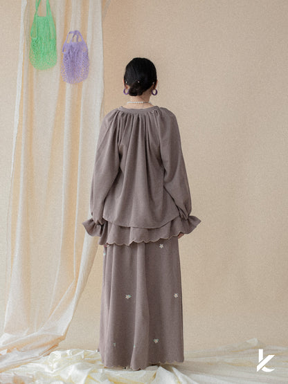 Ruya Embroidery Set in Chocolate Milk