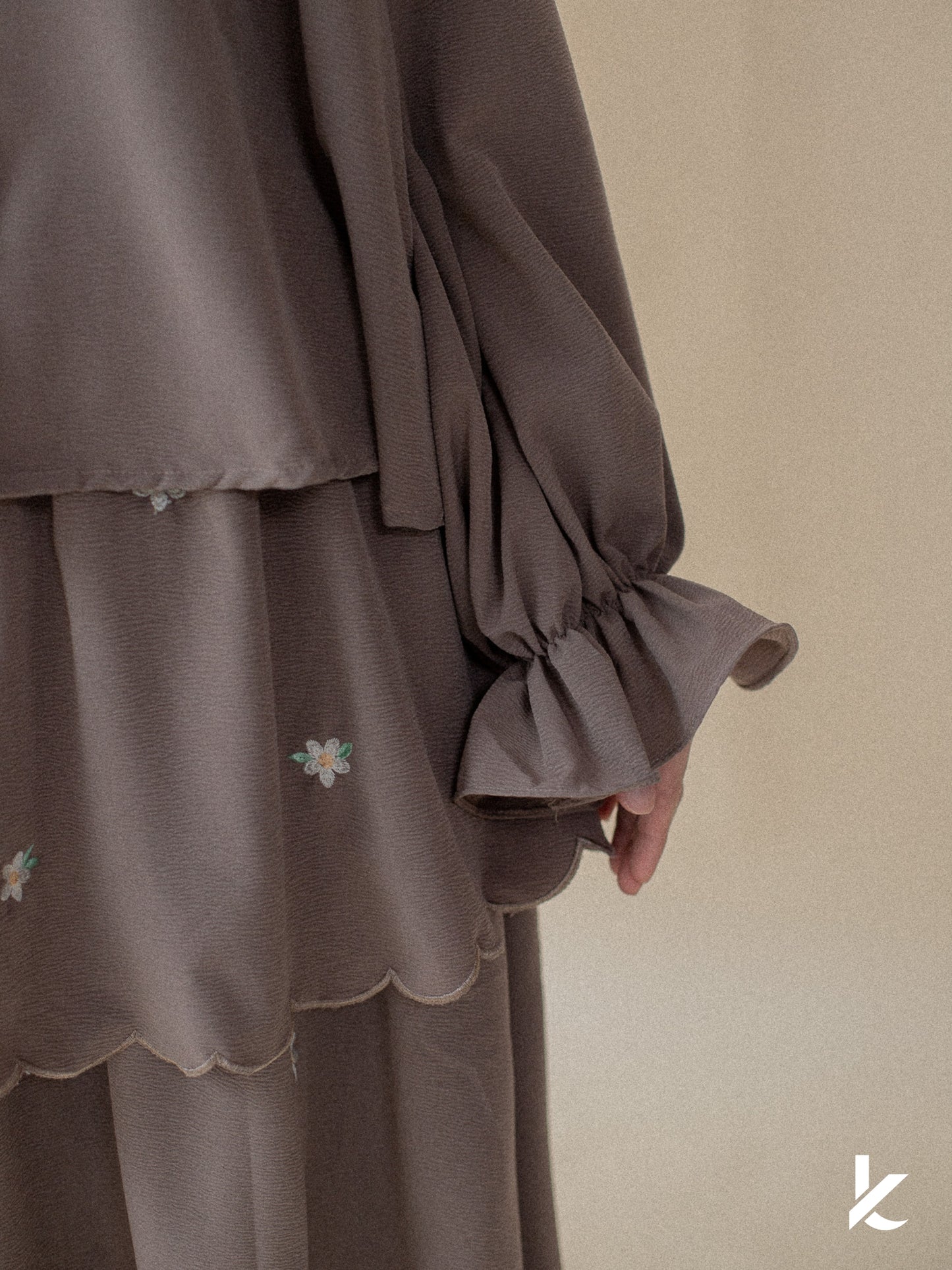 Ruya Embroidery Set in Chocolate Milk