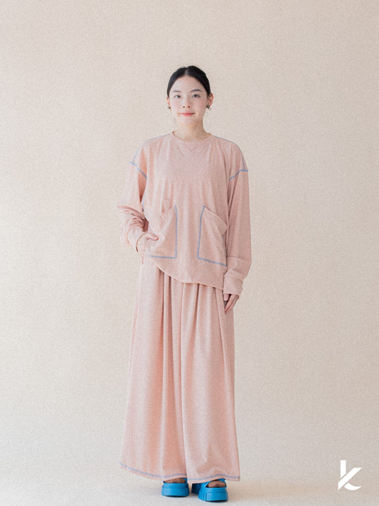 Sophie Ironless Set in Peach