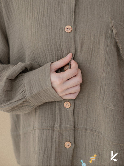 Candys Top in Moss Green