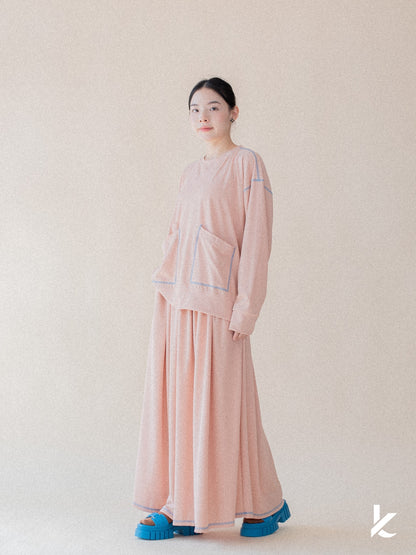 Sophie Ironless Set in Peach
