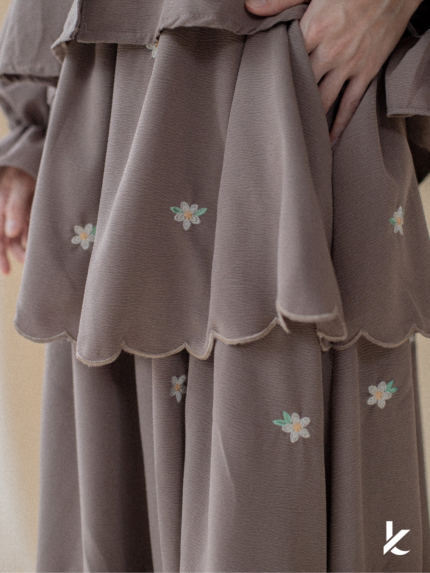 Ruya Embroidery Set in Chocolate Milk