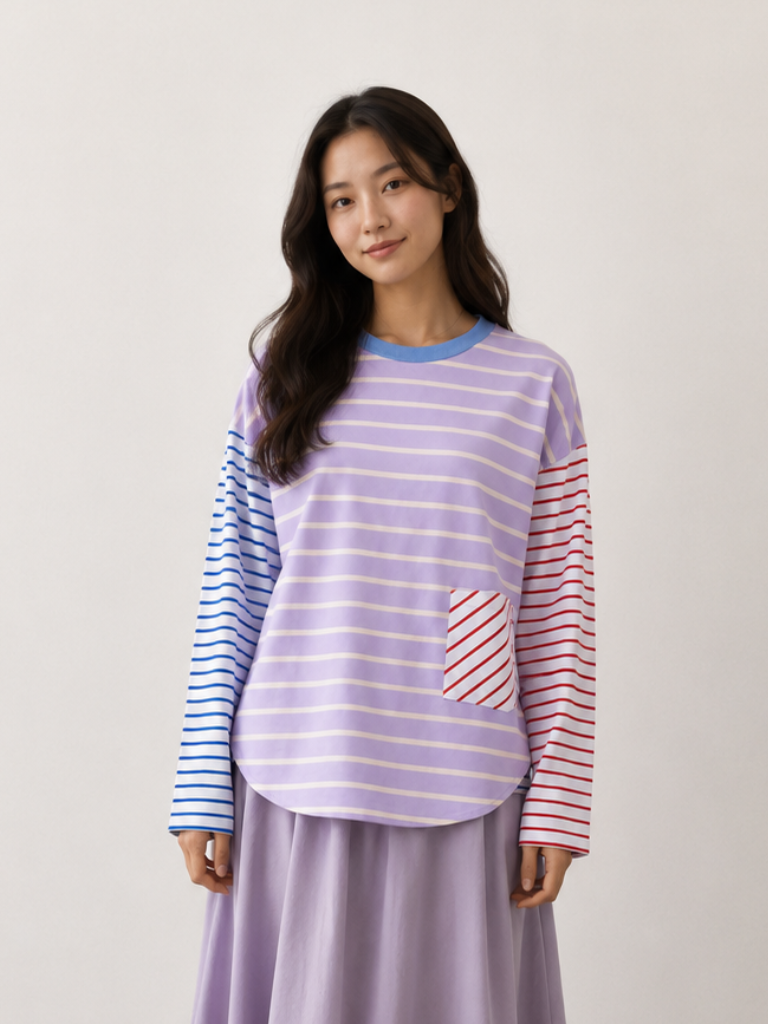 Patchie Tee in Pastel Pop
