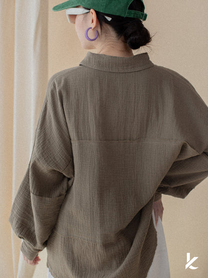 Candys Top in Moss Green