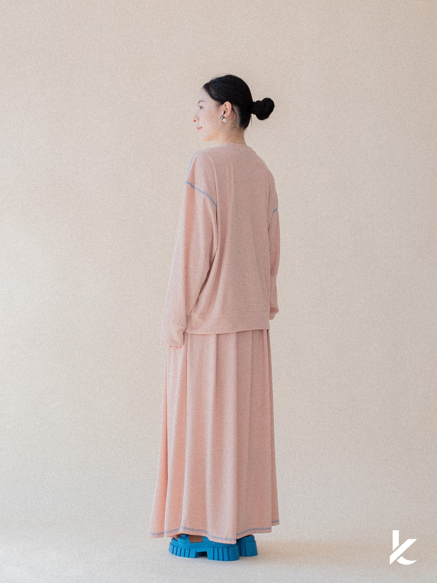 Sophie Ironless Set in Peach