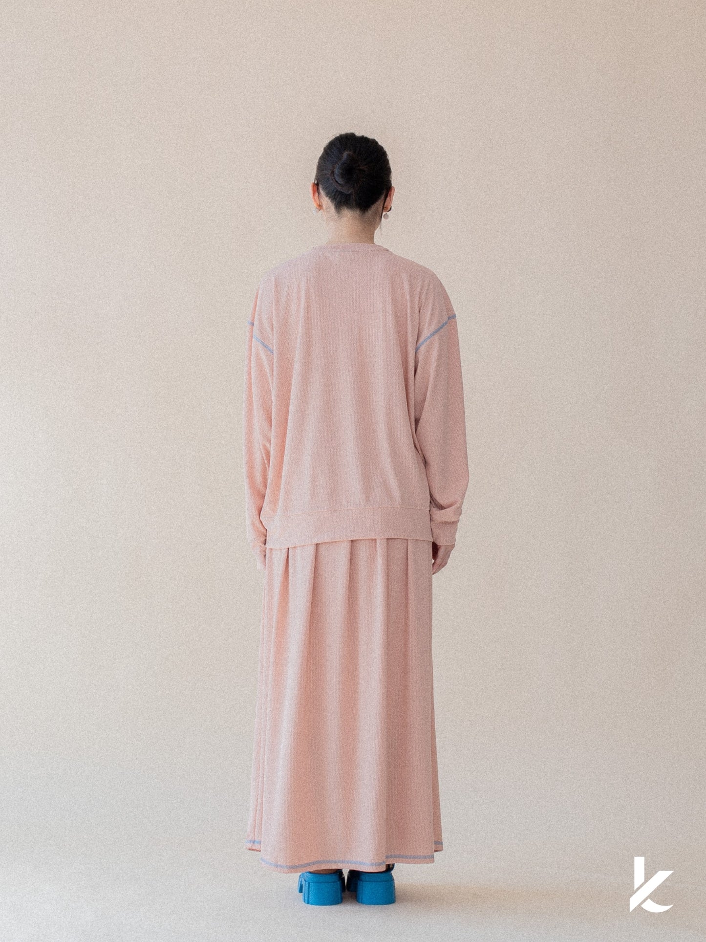 Sophie Ironless Set in Peach