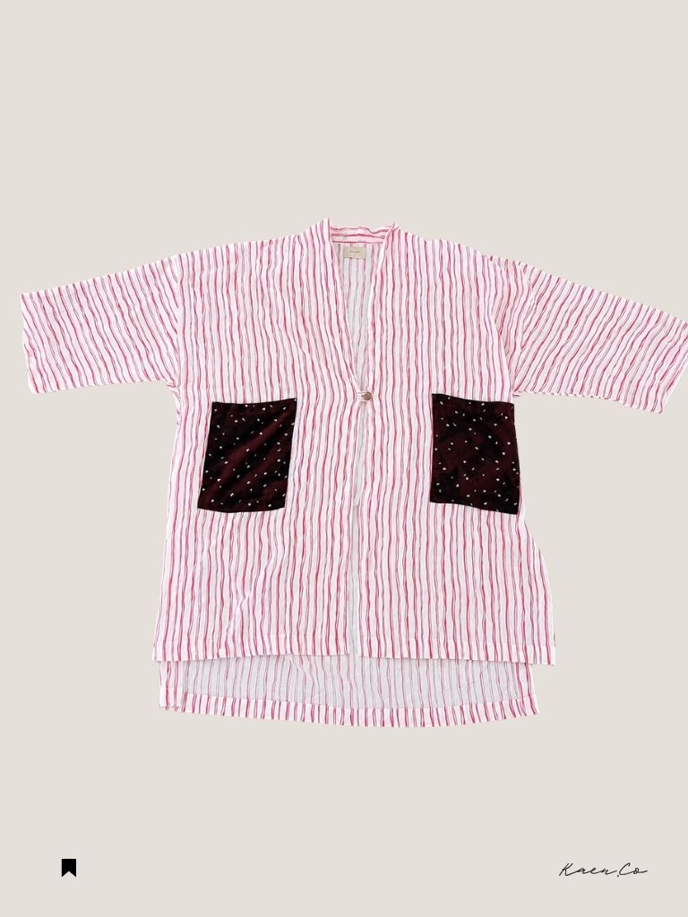 Kaori Top  in Red Doodle
