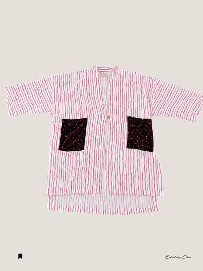 Kaori Top  in Red Doodle