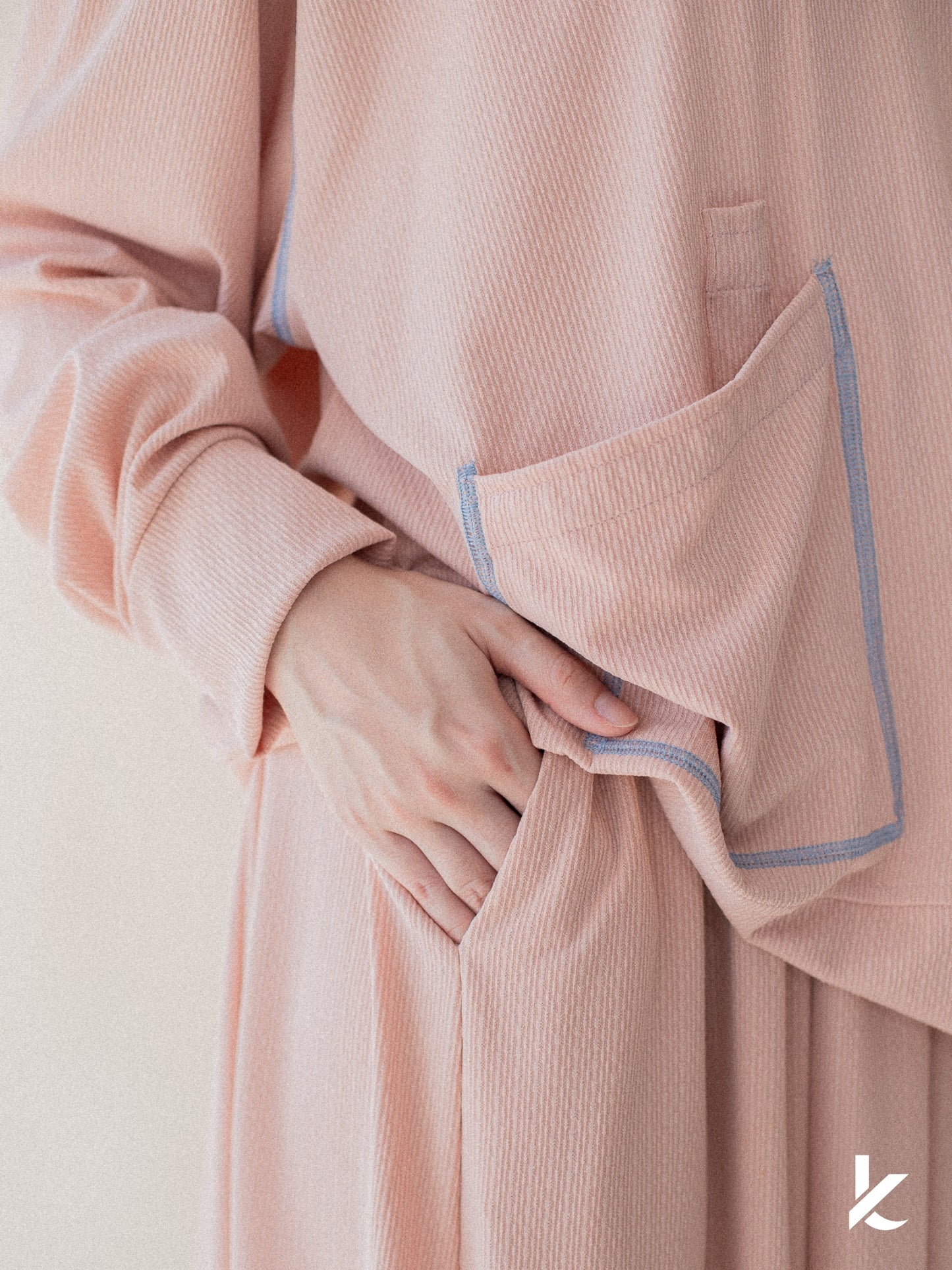 Sophie Ironless Set in Peach