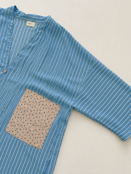 Kaori Top  in Dune Blue