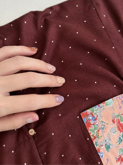 Kaori Top  in Bloomy Dot