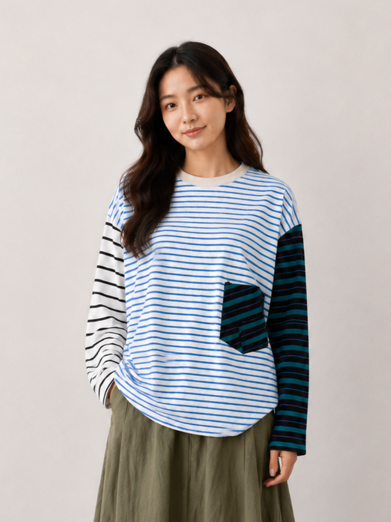 Patchie Tee in Blueberry Custard