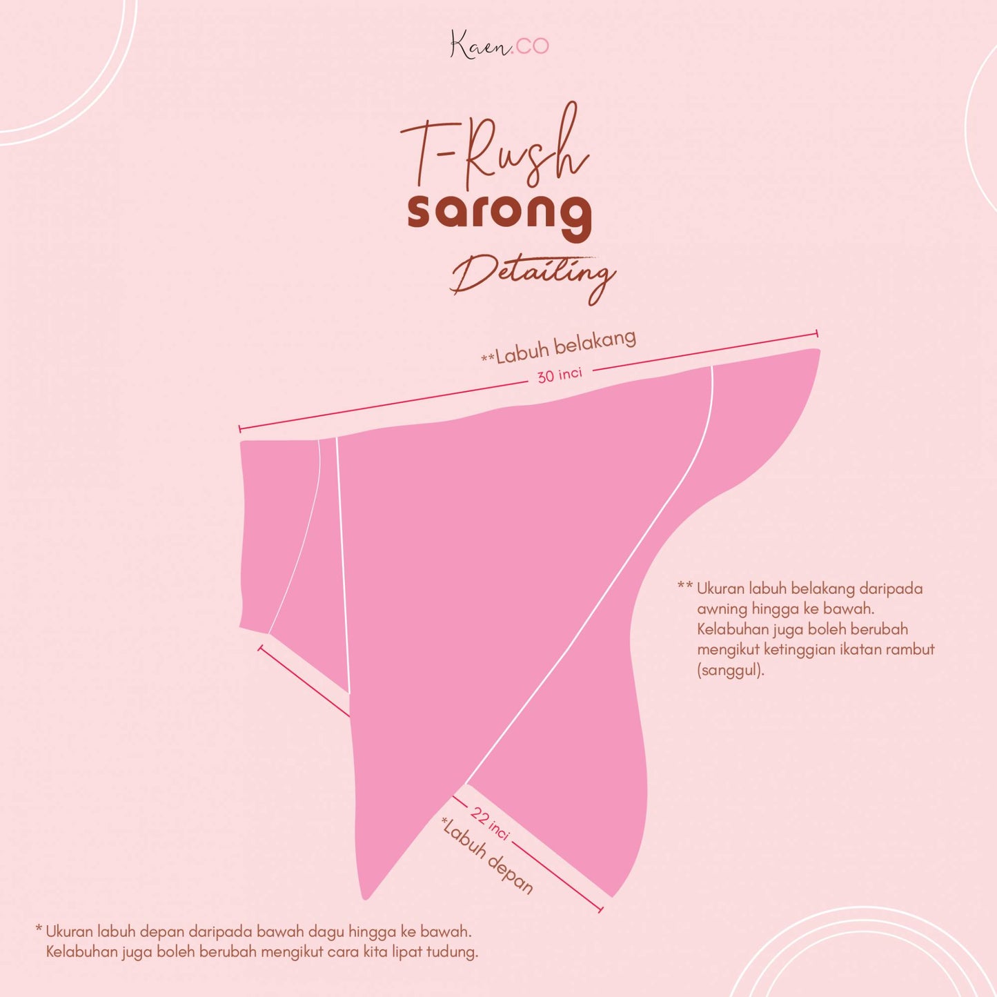 T-Rush Sarong (Tudung Instant) - Sage