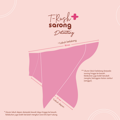 T-Rush Sarong Plus (Tudung Instant) - Plum