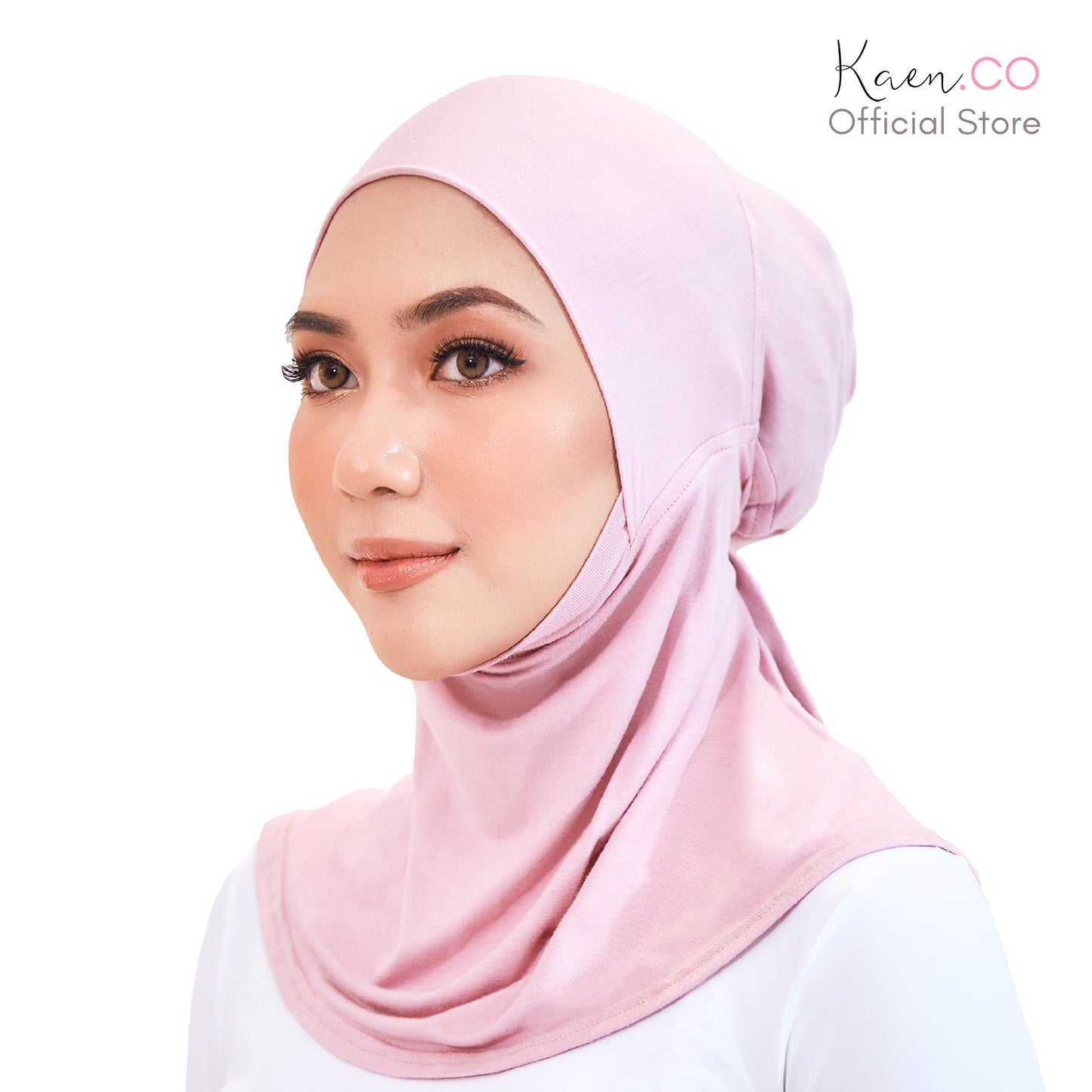 Dagu Necktie Ash Pink (Adjustable Inner Neck Berdagu)