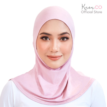 Dagu Necktie Ash Pink (Adjustable Inner Neck Berdagu)