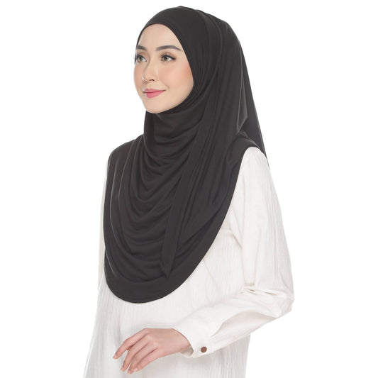 T-Rush Sarong (Tudung Instant) - Maleficent Black