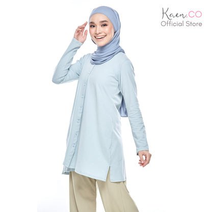 FEIV Long Cardigan Blouse in Light Blue (Top)