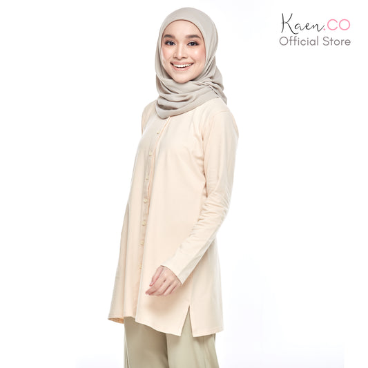 FEIV Long Cardigan Blouse in Cream (Top)