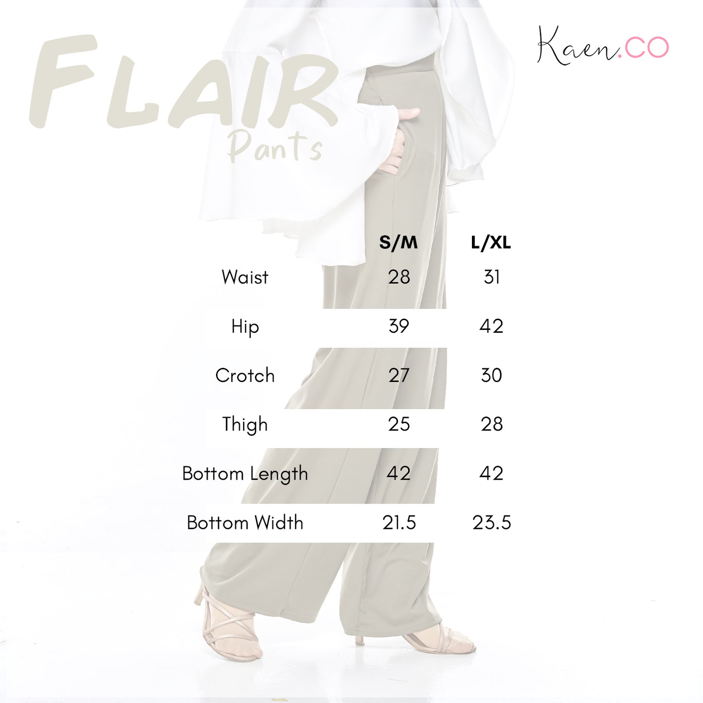 FLAIR High Waist Flare Pants in Olive