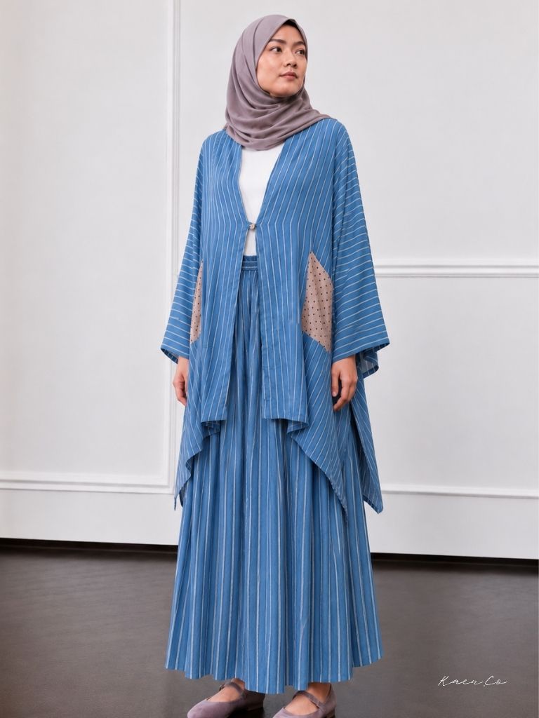 Kaori Skirt  in Dune Blue
