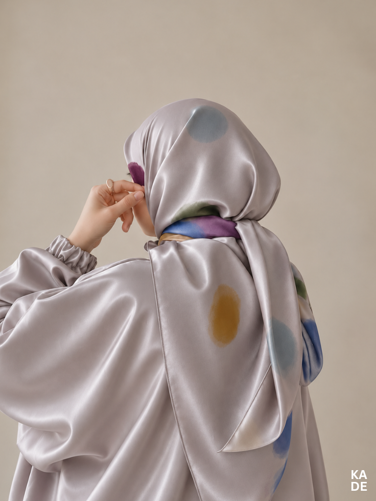 Satin Bawal in Polka Bloom