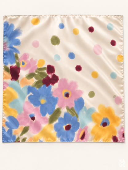 Satin Bawal in Polka Bloom