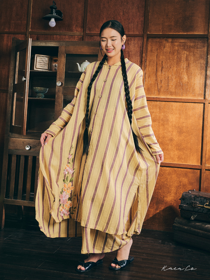 Kebarung Linen Mun in Calista | Kebaya + Kurung Sulam Klasik Raya 2026