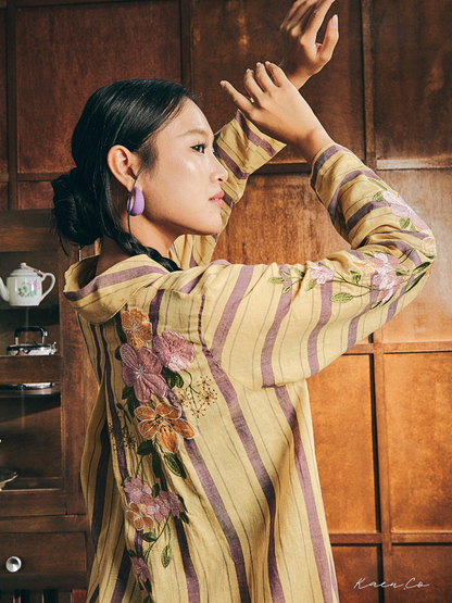 Kebarung Linen Mun in Calista | Kebaya + Kurung Sulam Klasik Raya 2026