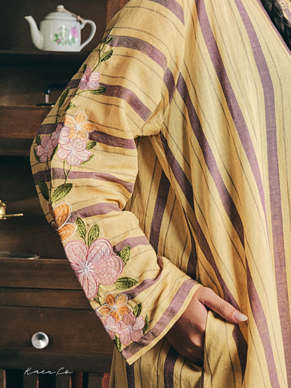 Kebarung Linen Mun in Calista | Kebaya + Kurung Sulam Klasik Raya 2026