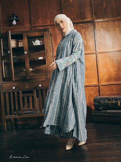 Kebarung Linen Mun in Elara | Kebaya + Kurung Sulam Klasik Raya 2026