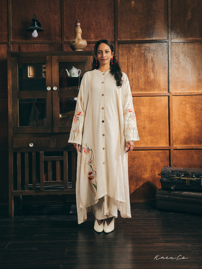 Kebarung Linen Mun in Floria | Kebaya + Kurung Sulam Klasik Raya 2026