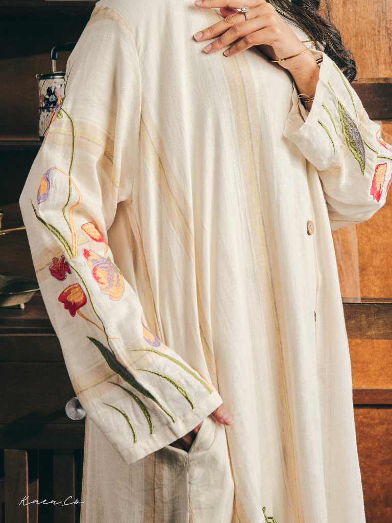 Kebarung Linen Mun in Floria | Kebaya + Kurung Sulam Klasik Raya 2026