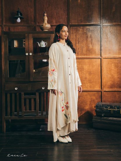 Kebarung Linen Mun in Floria | Kebaya + Kurung Sulam Klasik Raya 2026