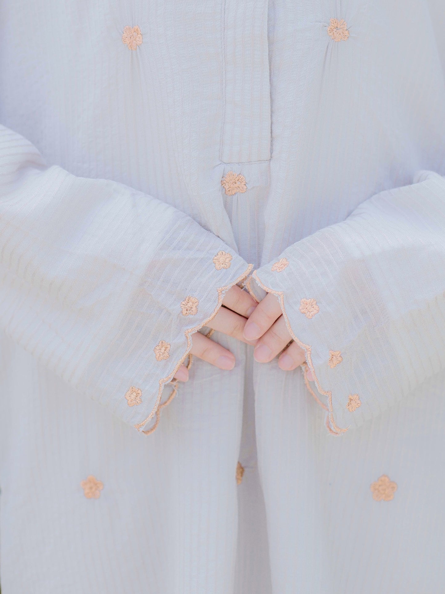 (No Selendang) Laima Kurung Senja | Baju Kurung Sulam Klasik 2025