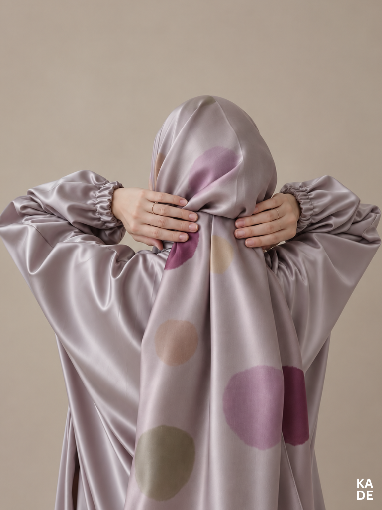 Satin Shawl in Polka