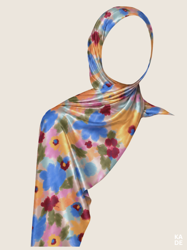 Satin Shawl in Bloom