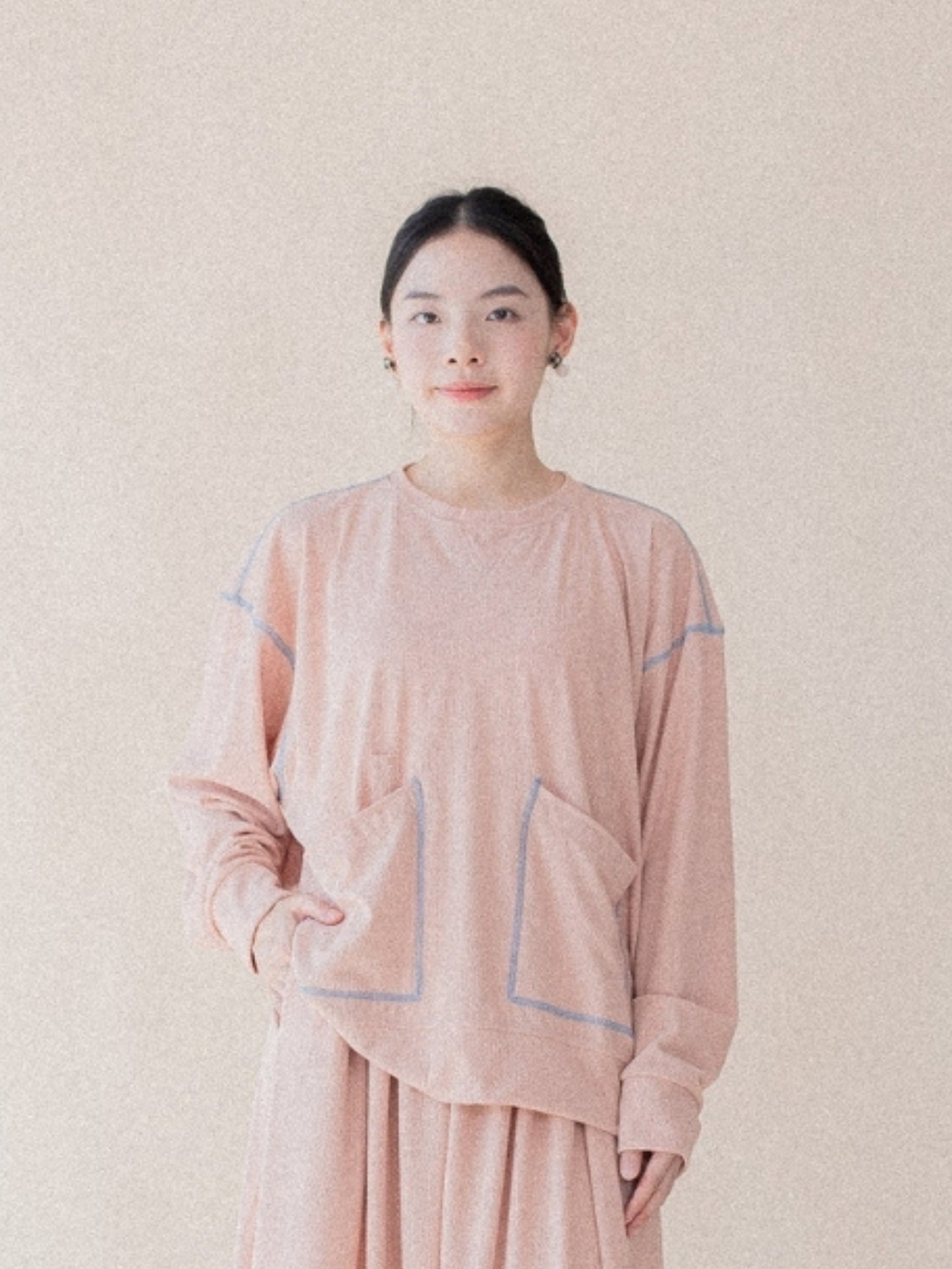 [TOP ONLY] Sophie Ironless Set in Peach
