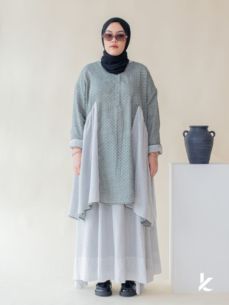 [Kaen.co x Padusi.co] HannaH Kurung Set Abu