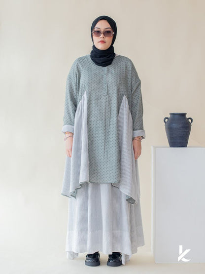 [Kaen.co x Padusi.co] HannaH Kurung Set Abu