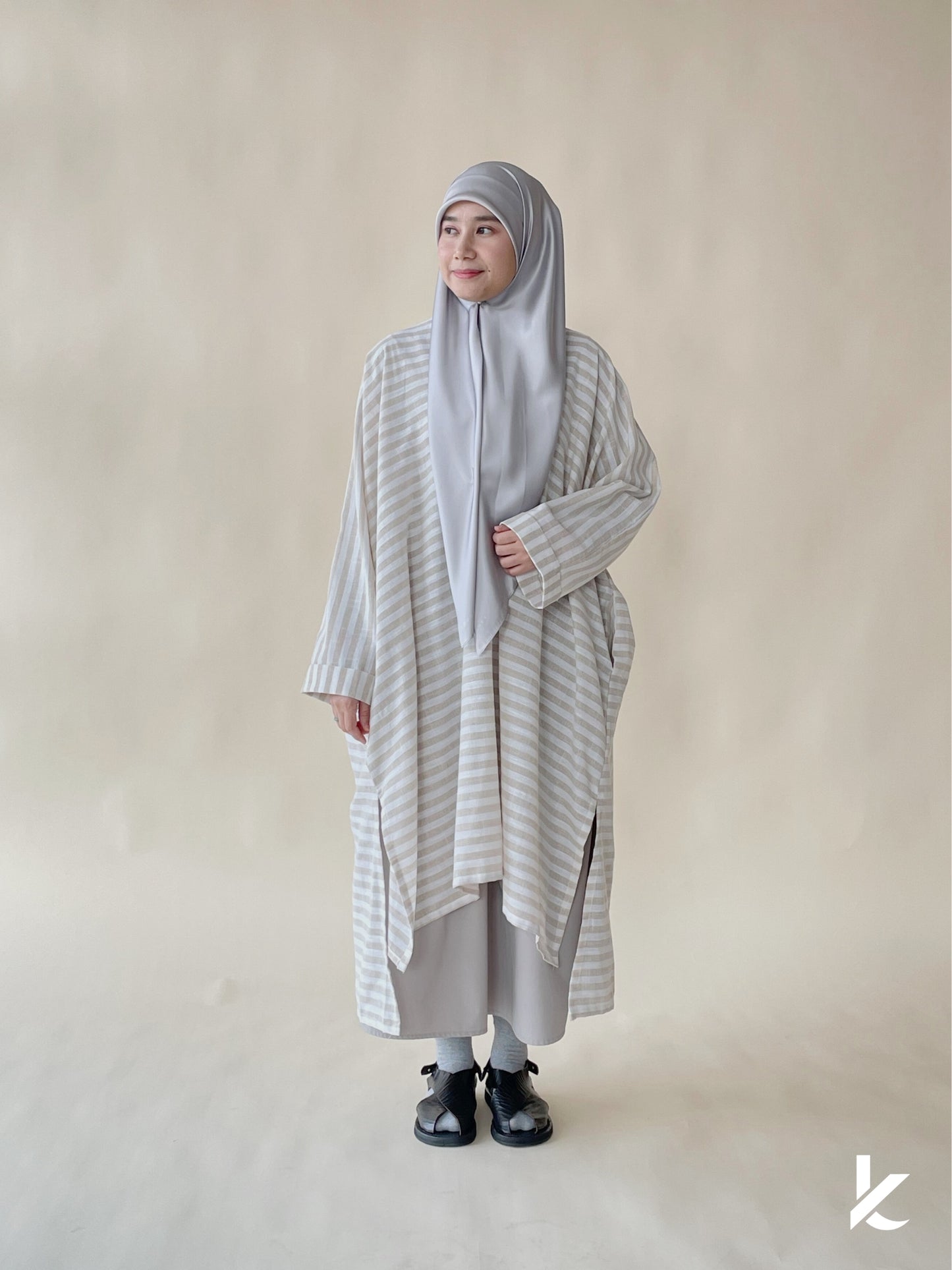 [AS IS] Luna Tunik in Caramel Stripes